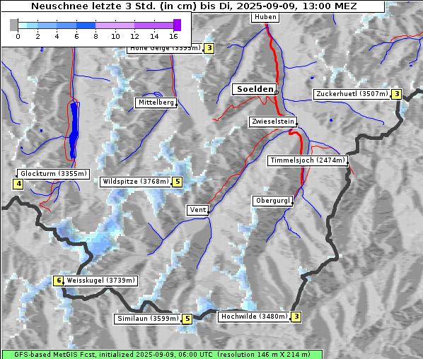 Neuschnee, 9. 9. 2025