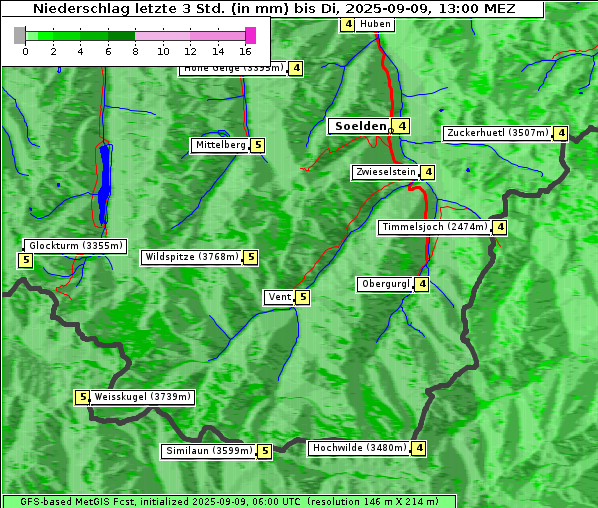 Niederschlag, 9. 9. 2025