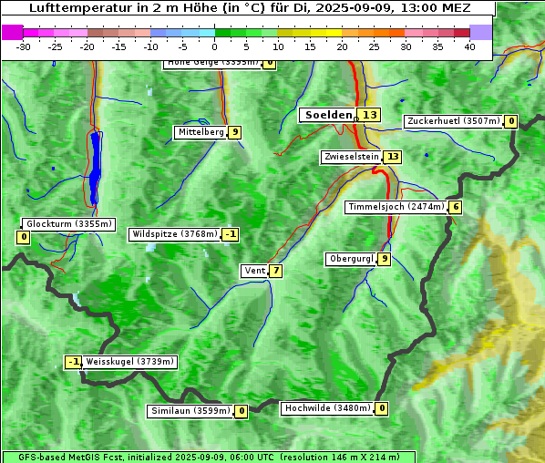 Temperatur, 9. 9. 2025