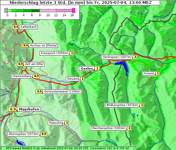 Niederschlag, 4. 7. 2025