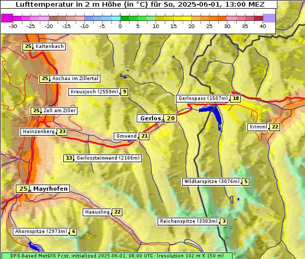 Temperatur, 1. 6. 2025