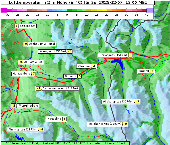Temperatur, 7. 12. 2025