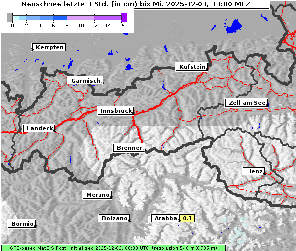Neuschnee, 3. 12. 2025