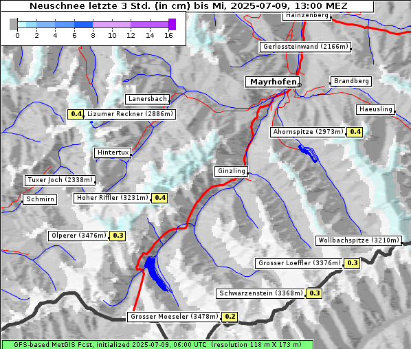 Neuschnee, 9. 7. 2025