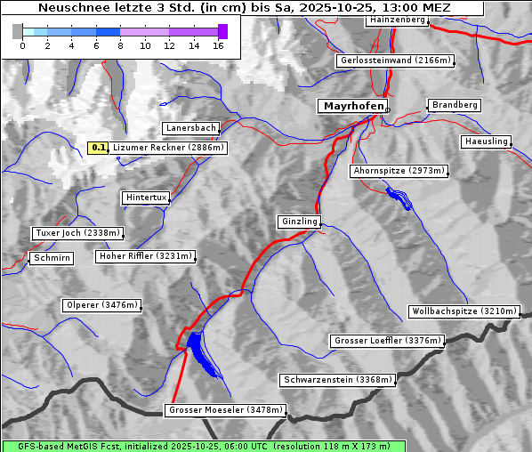 Neuschnee, 25. 10. 2025