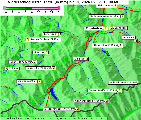 Niederschlag, 17. 2. 2026