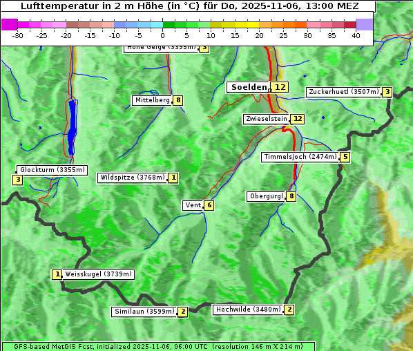 Temperatur, 6. 11. 2025