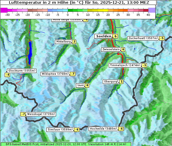 Temperatur, 21. 12. 2025