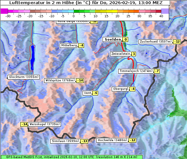 Temperatur, 19. 2. 2026