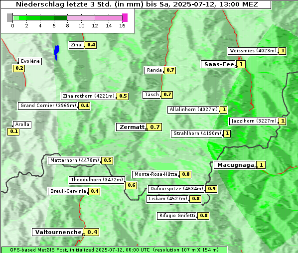 Niederschlag, 12. 7. 2025