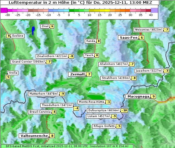Temperatur, 11. 12. 2025