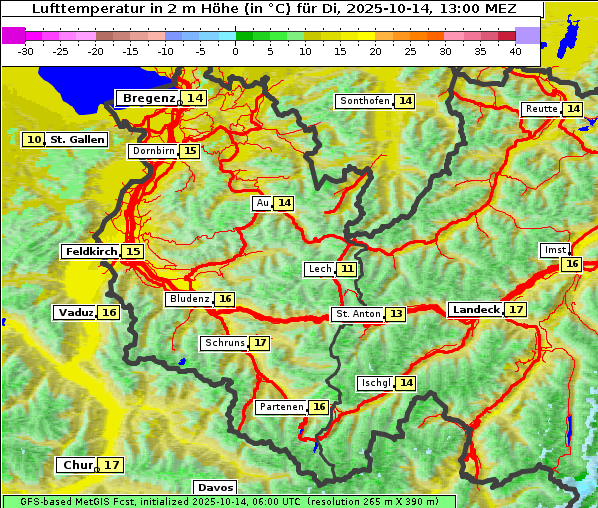 Temperatur, 14. 10. 2025