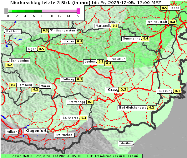 Niederschlag, 5. 12. 2025