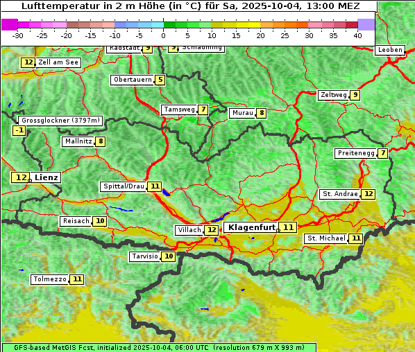 Temperatur, 4. 10. 2025