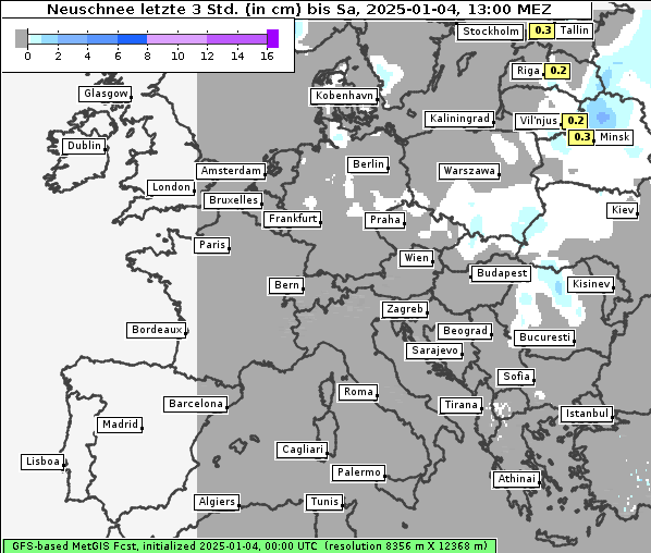 Neuschnee, 4. 1. 2025