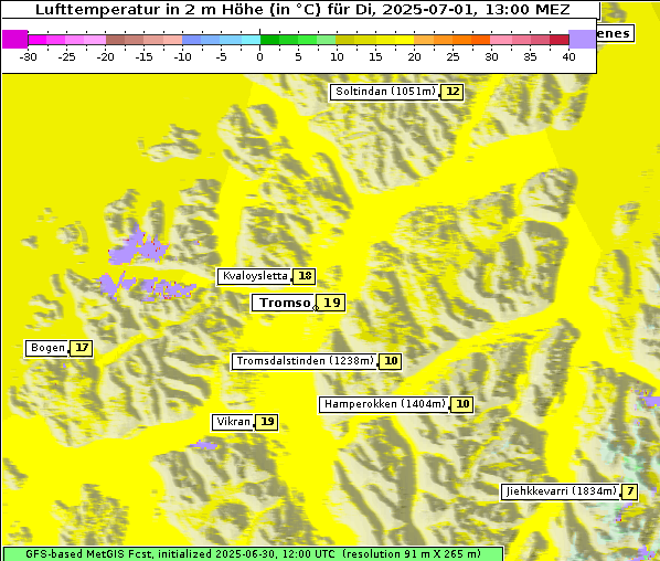 Temperatur, 1. 7. 2025