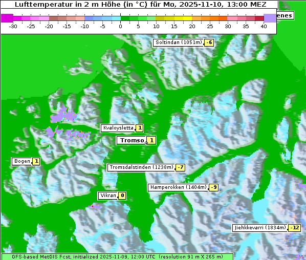 Temperatur, 10. 11. 2025