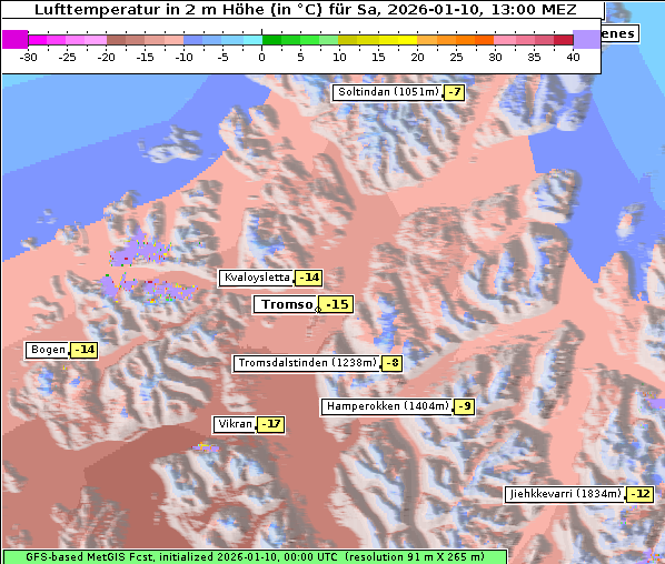 Temperatur, 10. 1. 2026