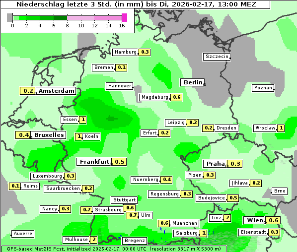 Niederschlag, 17. 2. 2026