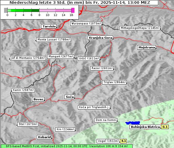 Niederschlag, 14. 11. 2025