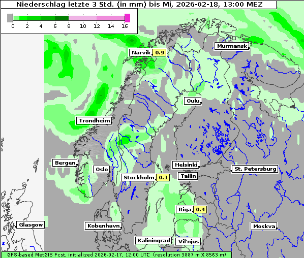 Niederschlag, 18. 2. 2026