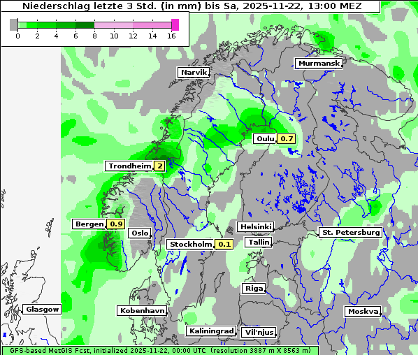 Niederschlag, 22. 11. 2025