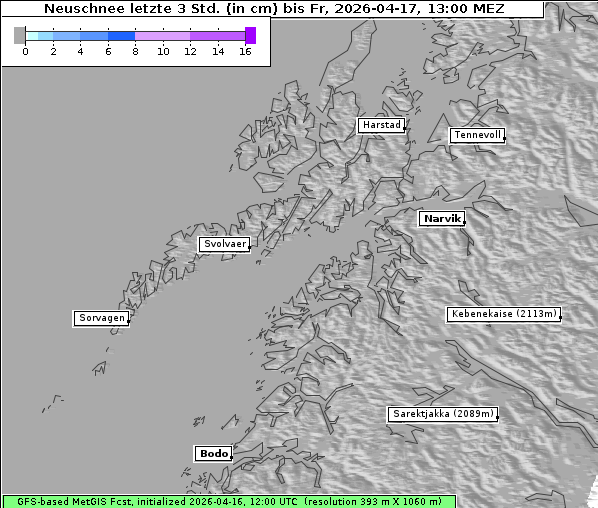 Neuschnee, 17. 4. 2026