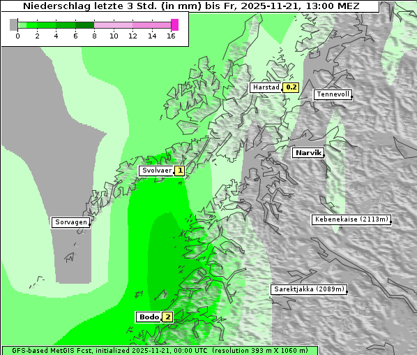 Niederschlag, 21. 11. 2025