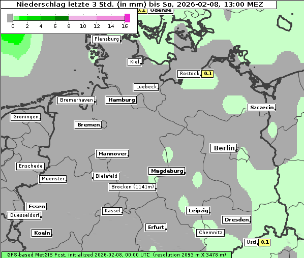 Niederschlag, 8. 2. 2026