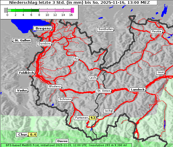 Niederschlag, 16. 11. 2025