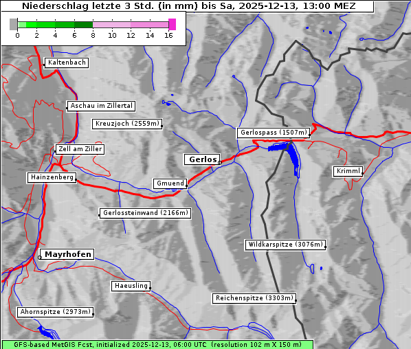Niederschlag, 13. 12. 2025