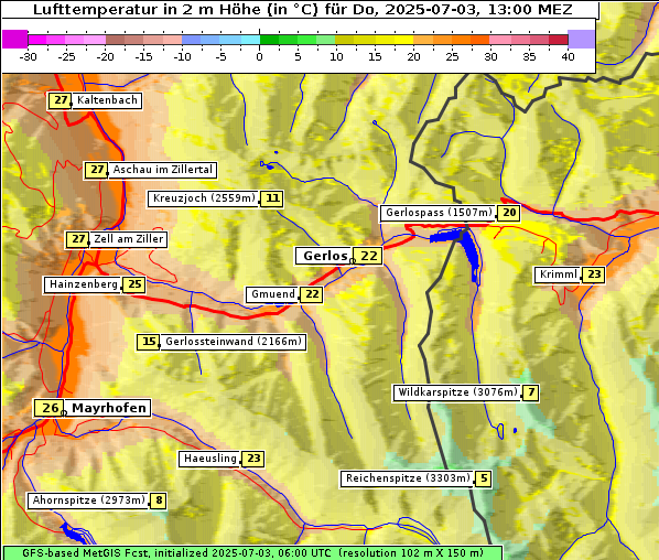 Temperatur, 3. 7. 2025