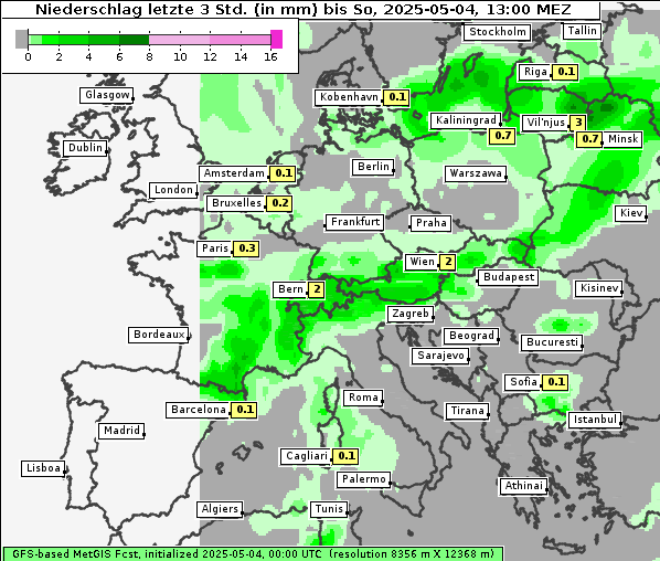 Niederschlag, 4. 5. 2025