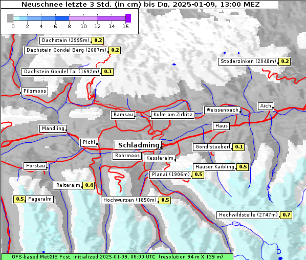 Neuschnee, 9. 1. 2025