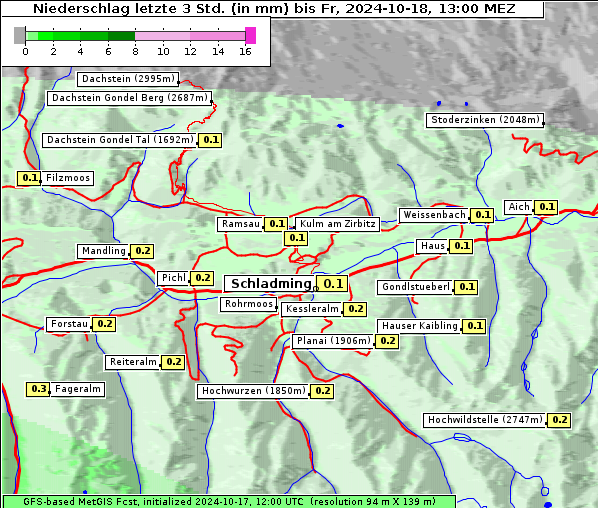 Niederschlag, 18. 10. 2024