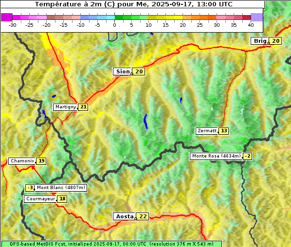 Temperatur, 17. 9. 2025