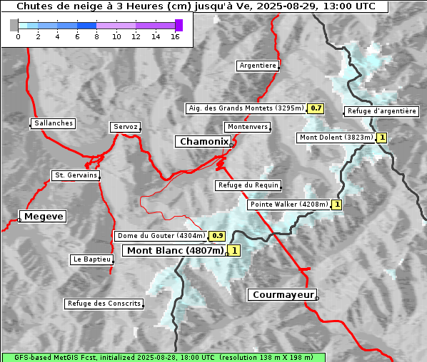 Neuschnee, 29. 8. 2025