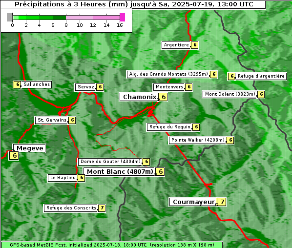 Niederschlag, 19. 7. 2025