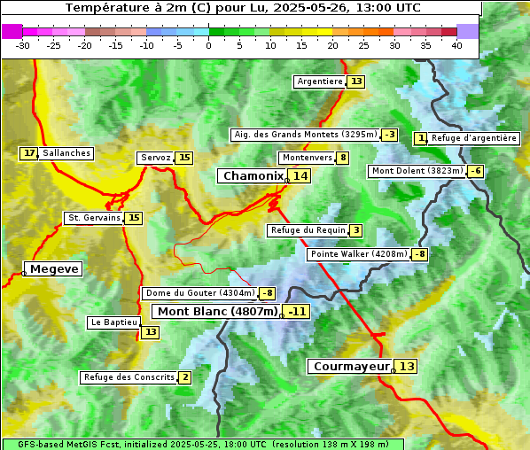 Temperatur, 26. 5. 2025