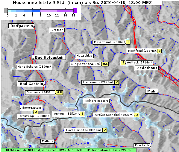 Neuschnee, 19. 4. 2026