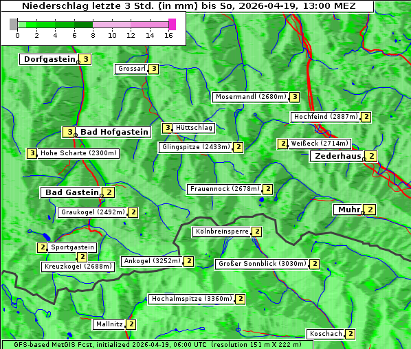 Niederschlag, 19. 4. 2026