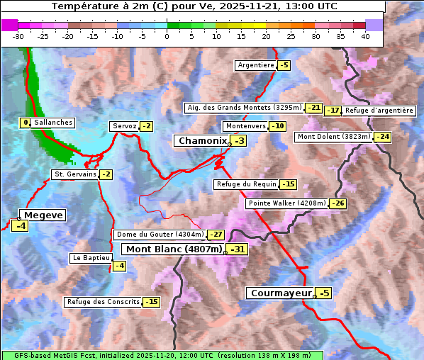 Temperatur, 21. 11. 2025
