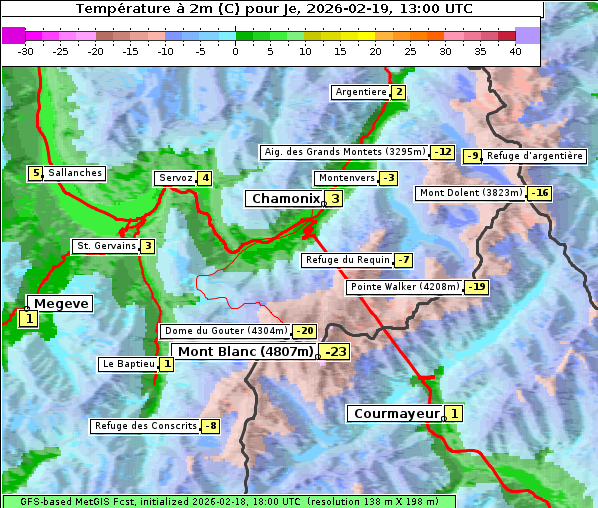 Temperatur, 19. 2. 2026