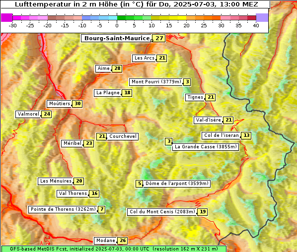 Temperatur, 3. 7. 2025