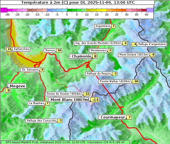 Temperatur, 9. 11. 2025