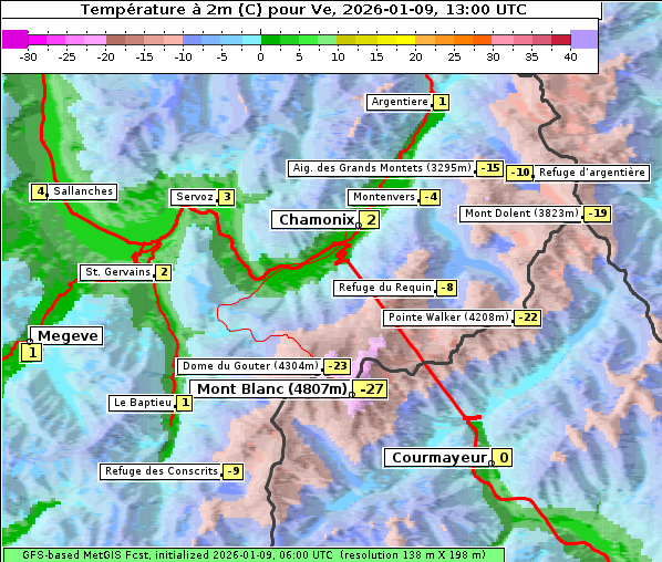 Temperatur, 9. 1. 2026