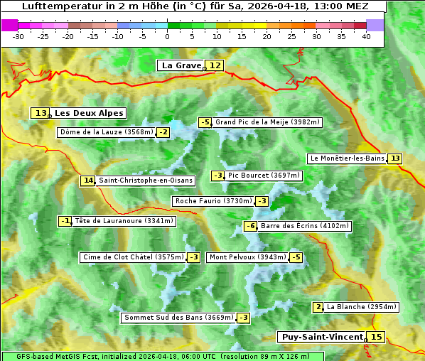 Temperatur, 18. 4. 2026