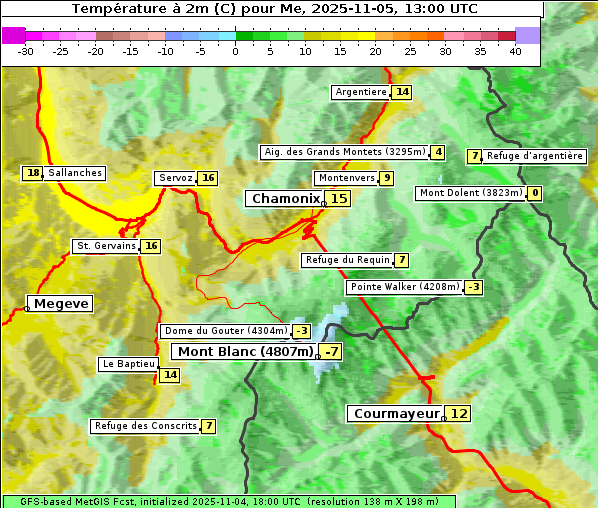 Temperatur, 5. 11. 2025