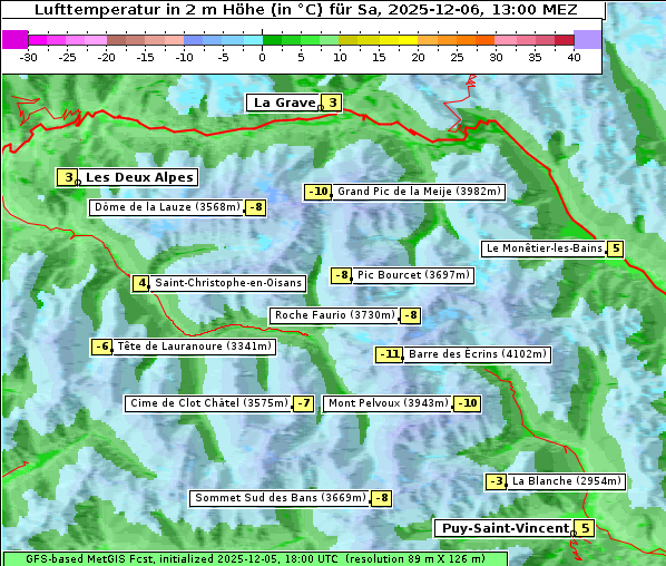 Temperatur, 6. 12. 2025