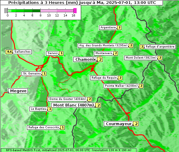 Niederschlag, 1. 7. 2025